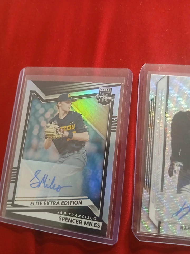 MLB GIANTS Marco Luciano AUTO RC LEAF METAL DRAFT & SPENCER MILES AUTO ELITE RC - Image 3 of 3