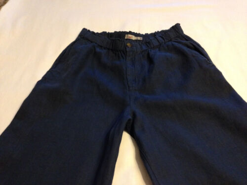 FAHERTY MONTEREY LINEN WIDE LEG PANTS ~ AFTER MIDNIGHT - SIZE M - 第 10/13 張圖片