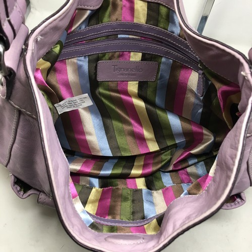 Bolso de mano Tignanello para mujer cuero lavanda suave mantecoso hobo cartera LRG - Imagen 3 de 8