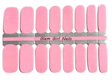 Light Pink Sparkle Summer Nail polish strips / Nail Wraps / Nail Stickers