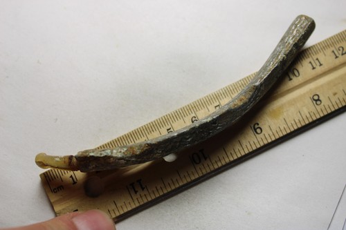 RARE genuine antique bone horn silver gilded ottoman smoking cigarette artifact - Picture 2 of 9