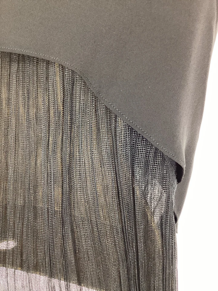 ELIZABETH AND JAMES ARETHA WOMENS SLEEVELESS TOP RUFFLE HEM BLACK XXS RRP £335 - Image 3 of 4