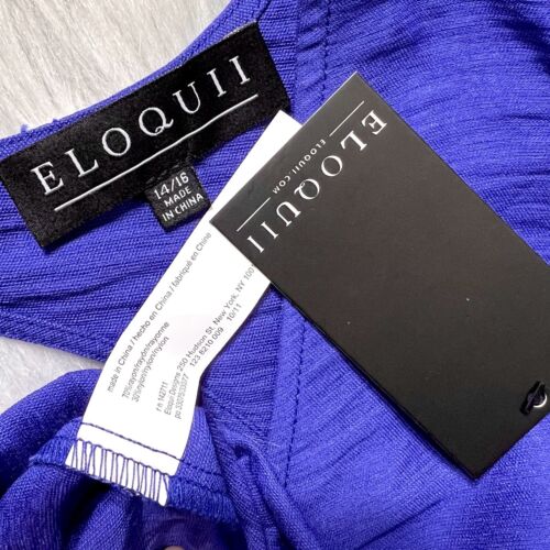 NWT Eloquii Bow Tie Back Purple Babydoll Short Sleeve Dress, Size 14, Size 16 - Picture 10 of 12