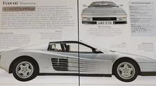 Ferrari Testarossa Picture Out of Print Spec Article Sheet Wall Art Decor