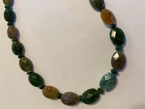Green Jasper Stone Necklace-Size 