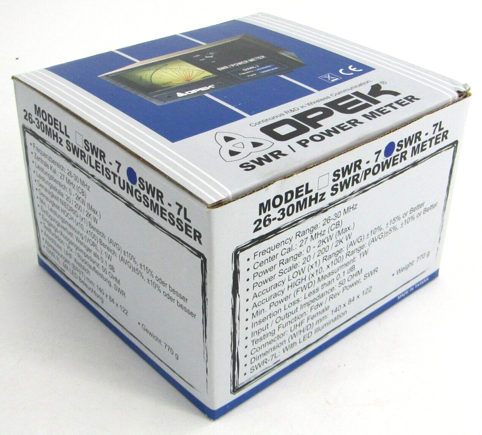 Opek SWR-7L 2000W SWR Meter for CB & 10 Meter Radio, 26-30MHz LED Cross ...