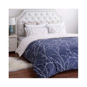 Modern Tree Duvet Set Contemporary Blue Bedroom Bedding Bed Cover