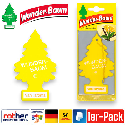 Wunderbaum Auto Lufterfrischer Duftbaum Autoduft Duft Vanillaroma 1er-Karte