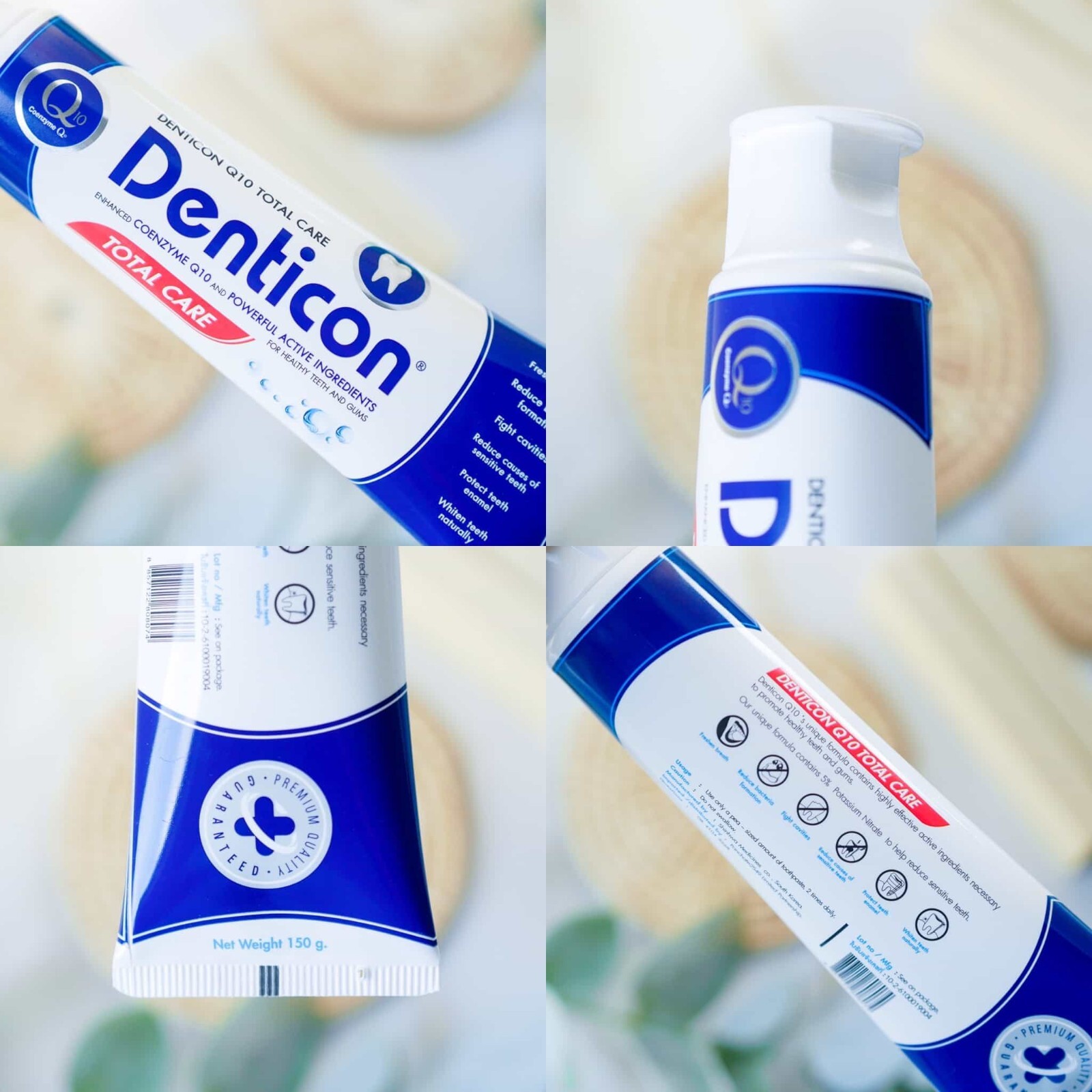 Denticon Toothpaste Q10 Total Care Formula Reduce Plaque & Sensitive ...