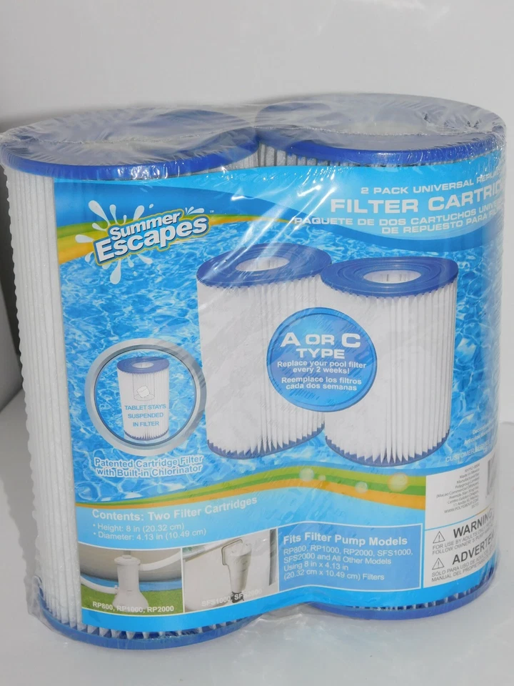 Pool Filter AC Cartridge Two-Pack Summer Escapes A C Swimming - Image 2 of 4
