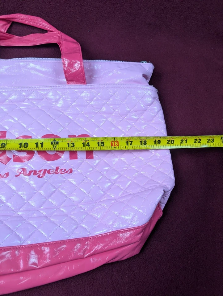 Kitson Bolso de Mano Los Angeles Rosa Monedero Bolso de Mano Almacenamiento Asa Llevar Foto 3 de 4