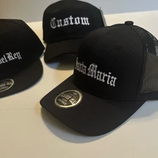 Custom Embroidered Hat Dad Cap Your Text old English your text Embroidery Stitch