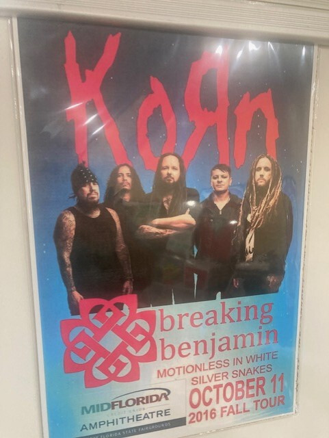Korn Concert poster 2016 Tour 12