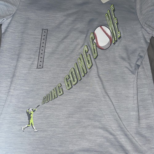 Reebok Boys XL Twist Graphic T Shirt Gray Going Going Gone Gray / White New Tags - Picture 2 of 6