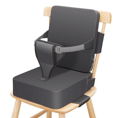 Toddler Booster Seat with Backrest & Straps, Non-Slip, Portable, Waterproof