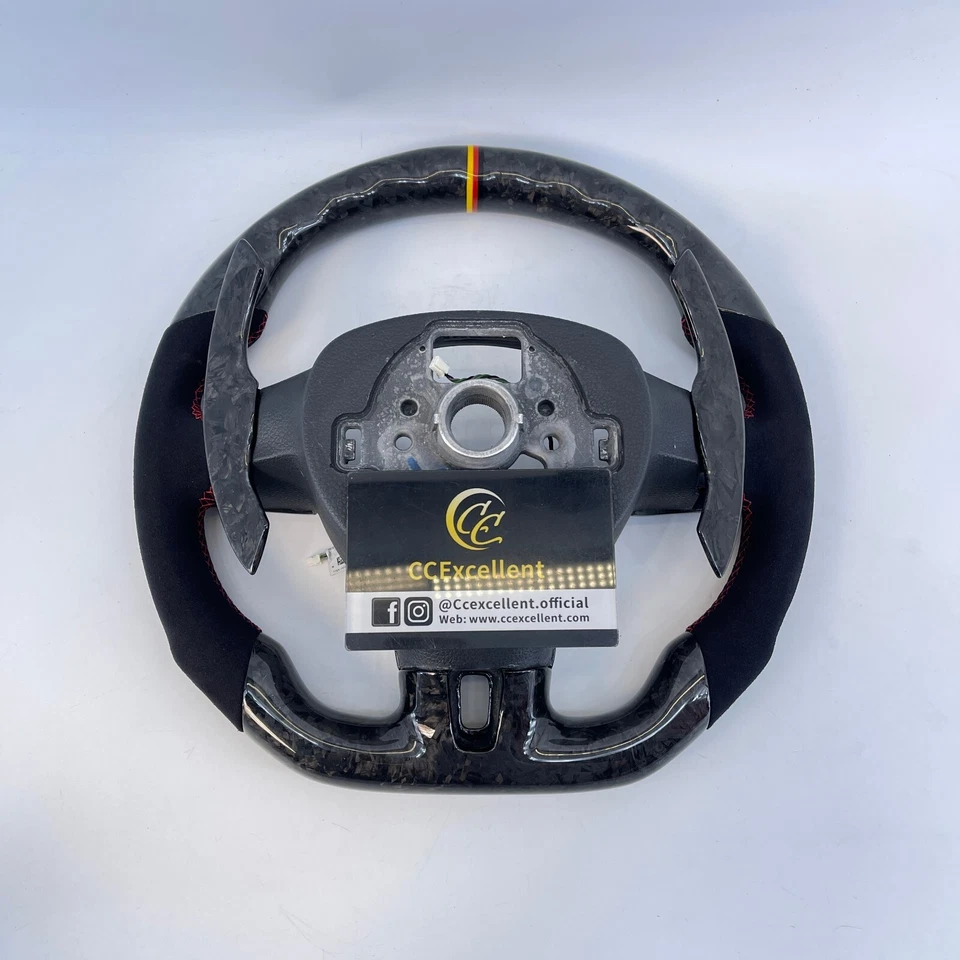 For Volkswagen Golf 6 MK6 CC Polo Jetta Caddy Forged Carbon Fiber Steering Wheel Foto 2 de 4