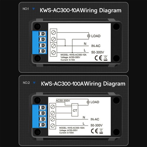 AC50-300V 6-en-1 Pantalla a Color Digital Potencia Energía Temperatura Amperímetro Voltímetro - Imagen 18 de 47