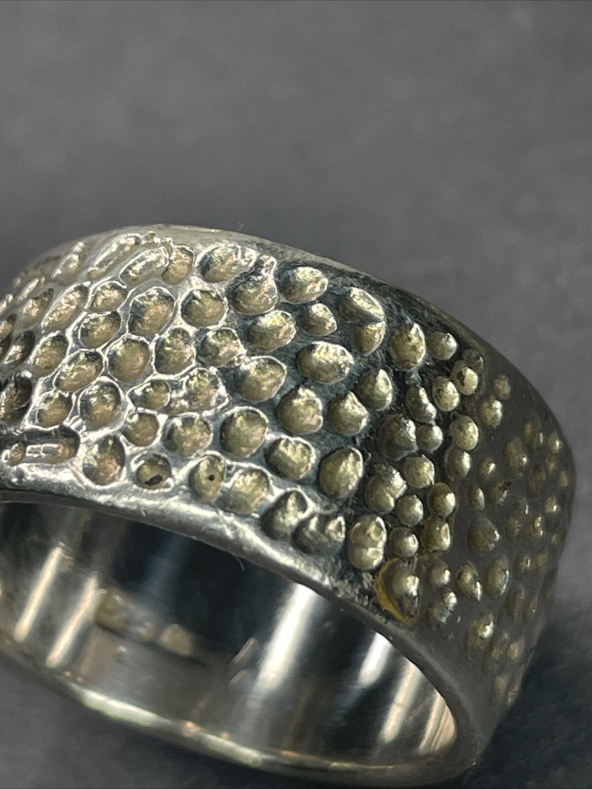 Solid Sterling 11 Gram Hammer Texture Designer Ba… - image 3