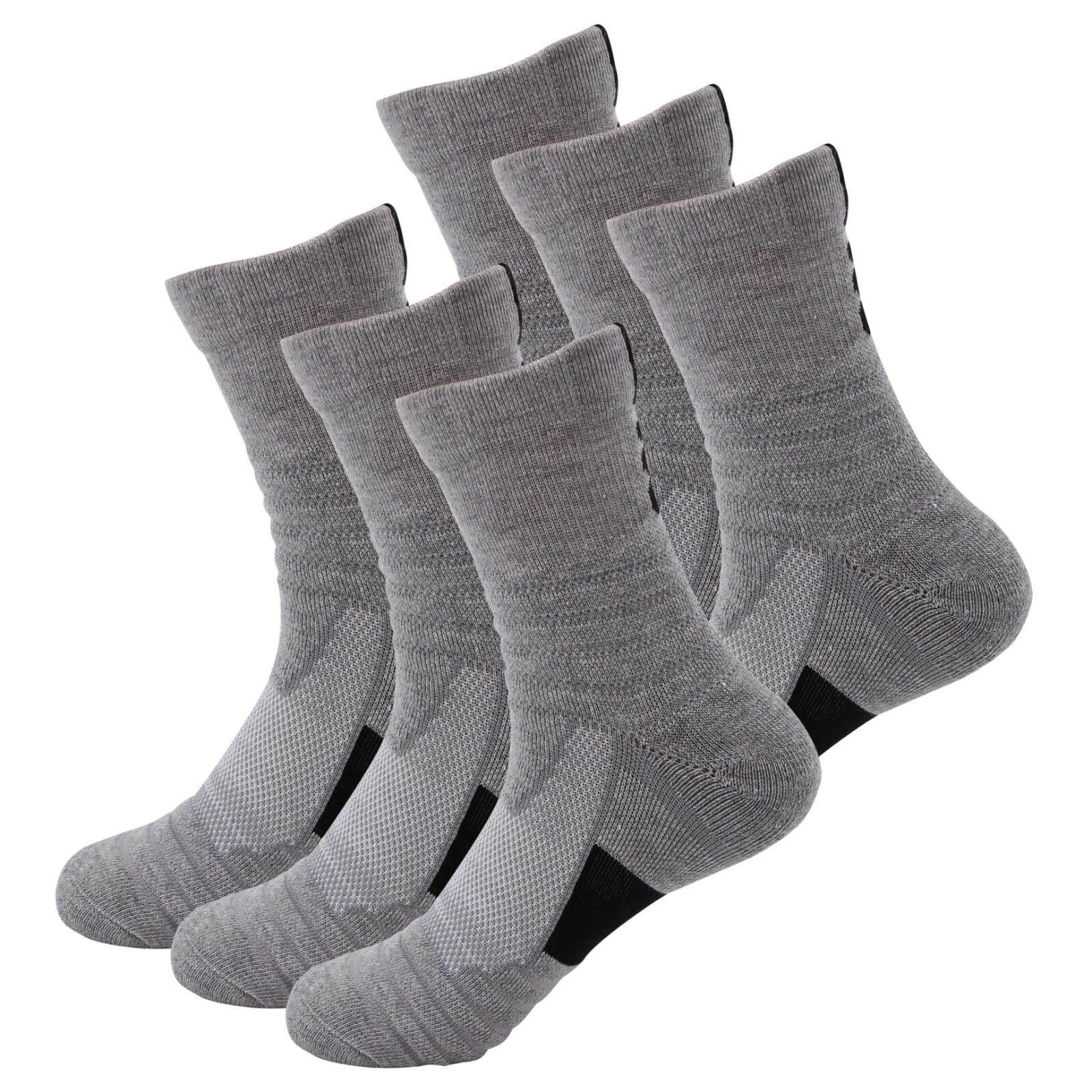 6 Pairs Mens Performance Cotton Cushion Crew Athletic Hiking Running Work Socks
Opens in a new windo