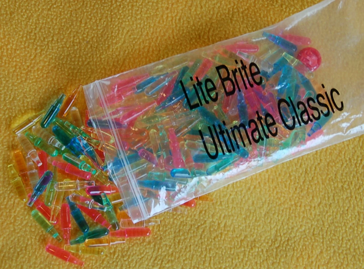 190 Assorted Replacement LITE BRITE Pegs forModern Screen