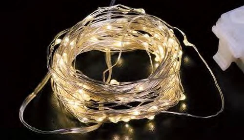 Luci Natale LED 80 MicroLED da ESTERNO BATTERIA Luce Bianco Caldo Giochi di Luce