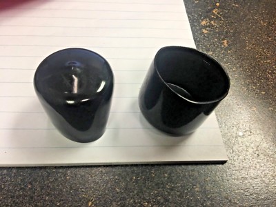 Flexible Vinyl Push-on Round Caps for 1-1/2'' to 1-9/16 OD, 1'' Inside Height