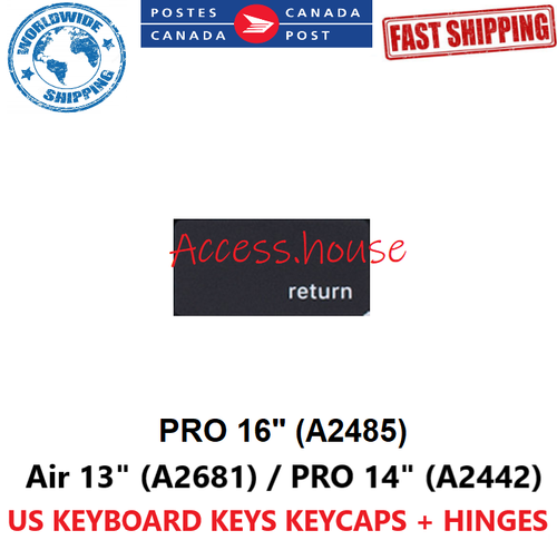 New US Keyboard Keys Keycaps Clips Hinges for Macbook Pro A2485 A2442 Air A2681 - Bild 110 von 158