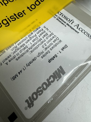 VINTAGE 1994 NOS Microsoft Office Access Version 2.0 Database Management System - Picture 12 of 18
