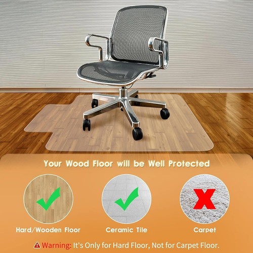 Alfombrilla de silla de oficina para pisos de madera dura protector de piso de hogar resistente fácil limpieza - Imagen 16 de 53
