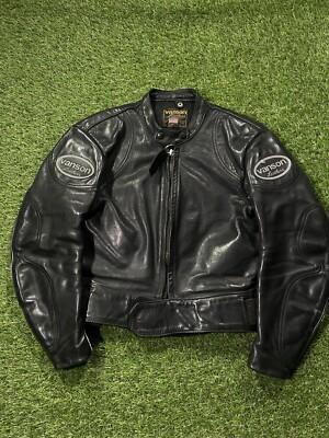 Vanson Leather Motorcycle Competition Sport Riding Racing Jacket Women 10  Small