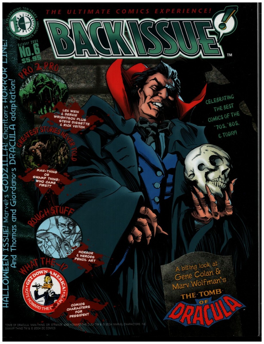 Back Issue MAGAZINE #6~ Dracula cover Swamp Thing | eBay UK