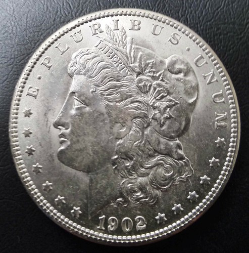:1902-O MORGAN NEVADA HOARD SILVER DOLLAR SHINING LUSTROUS LOOKING SELECT BU 