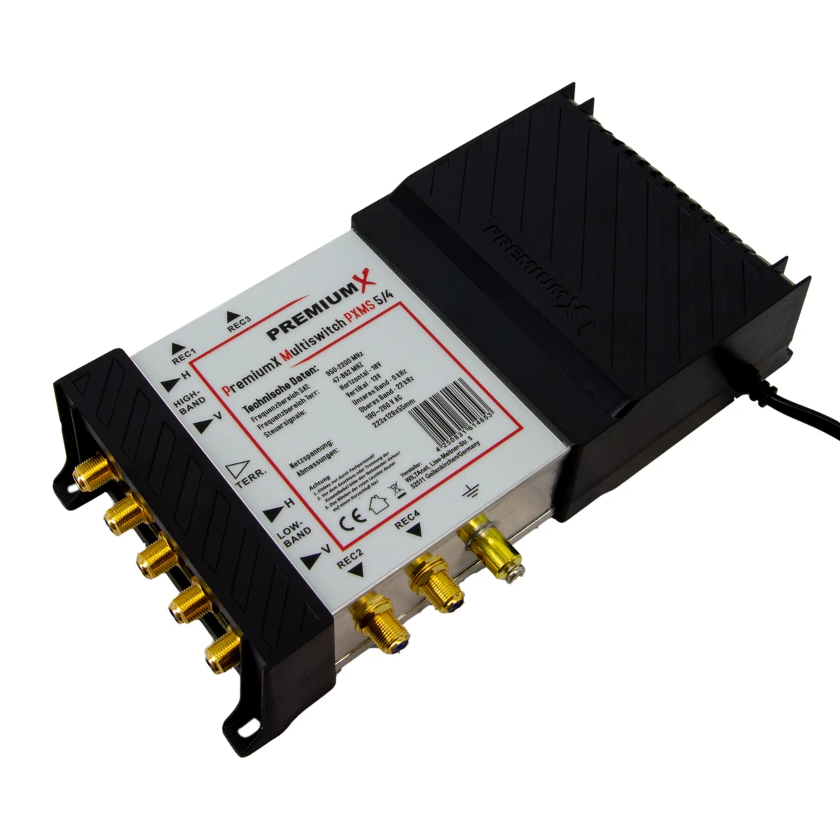 PremiumX 5/4 Multiswitch SAT Multiswitch Satélite Distribuidor 4 participantes HD