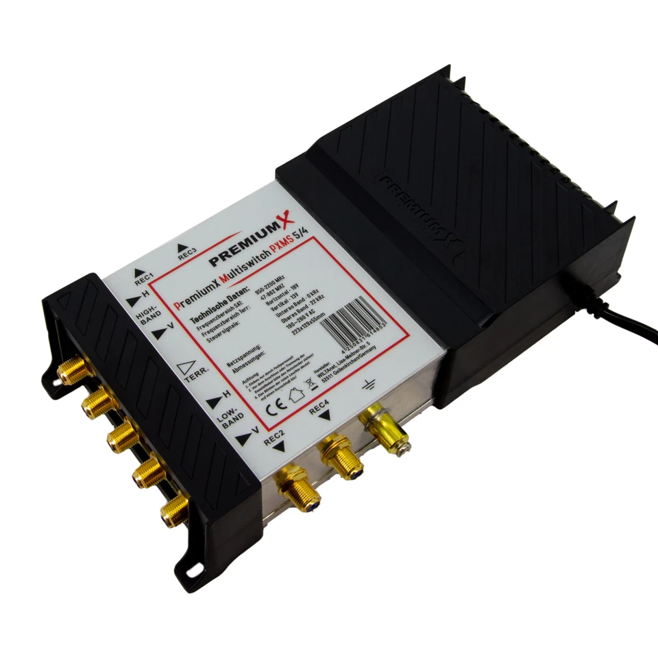 PremiumX 5/4 Multischalter SAT Multiswitch Satelliten Verteiler 4 Teilnehmer HD - Bild 3 von 4