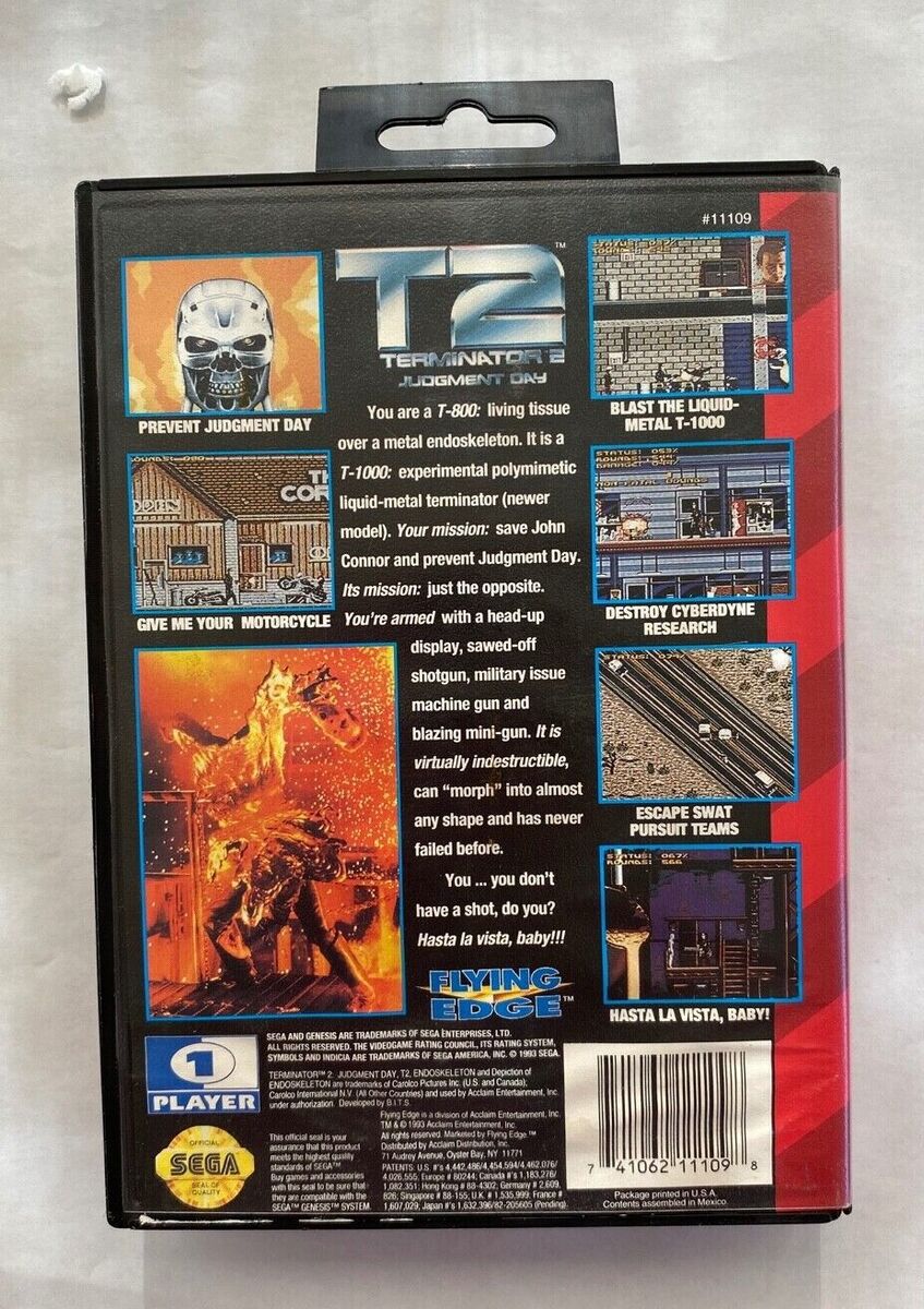 Terminator 2 Judgement Day (Sega Genesis, 1993) T2 Video Terminator 2 Judgement Day (Sega Genesis, 1993) T2 Video