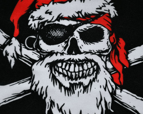 Pirate Christmas Small Flag - Ideal for Arts and Crafts - 23cm x 15cm - Picture 2 of 3
