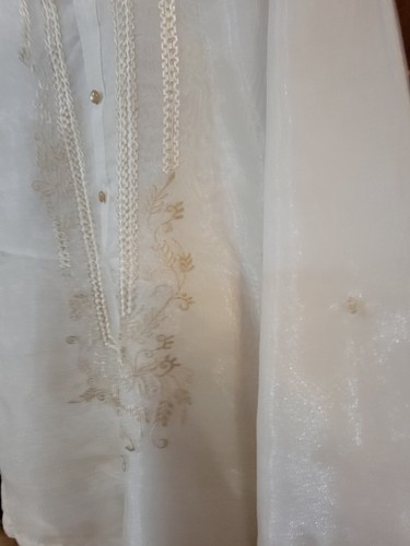 Men Clothing Formal Wear Ivory XL BARONG TAGALOG PHILIPPINES #222 - Picture 3 of 4