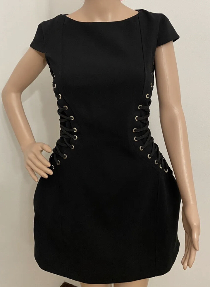RARE!!🔥ELISABETTA FRANCHI 🔥CORSET  MINI DRESS BLACK  Size 42 image 3