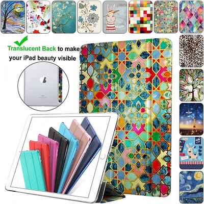 iPad 10.2'' 9th 8th 7th Gen 10.9 Pro 9.7 11 10.5 Auto Sleep/Wake PC Cover Damask
