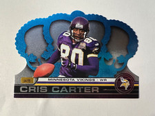 2001 Crown Royale Platinum Blue #76 Cris Carter #'d 14/75 Vikings