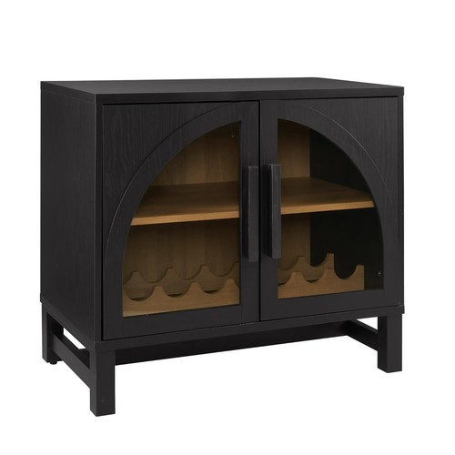 Better Homes & Gardens Juliet Arch Door Kitchen Console, Black Finish - Picture 5 of 7