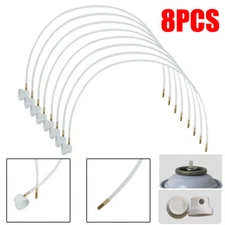 8PC Fluid Film 360 Degree Nozzle Extension Hose Fits For Aerosol Cans Spray 50cm