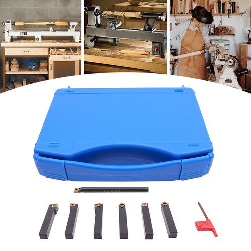 Turnable Lathe Turning Tool, 7PCS Turning Tools, Lathe Tools Holder Set w/Blades - Picture 15 of 20