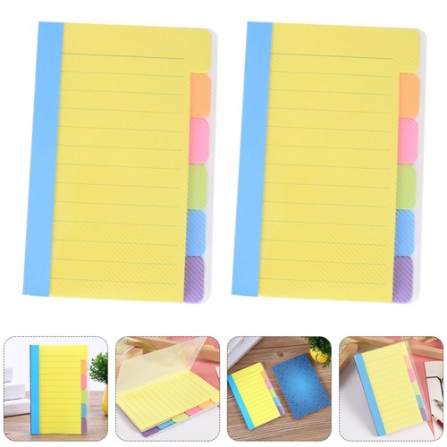 2 Pcs Notebook Self-stick Notes Travel Cute Notepads