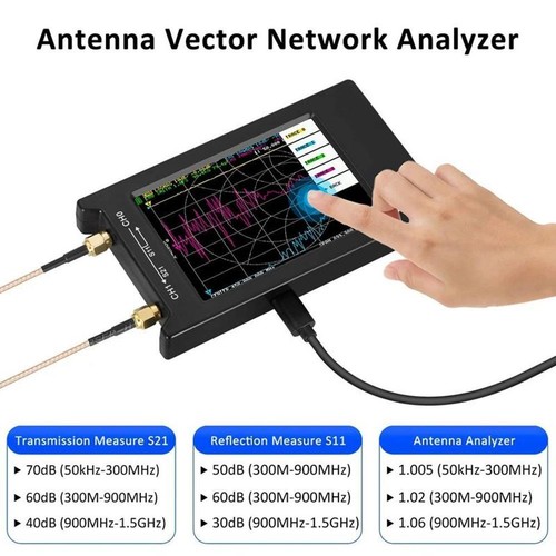 Nano VNA-H4 4" LCD 50KHz~1.5GHz VNA HF VHF UHF UV Vector Network Analyzer k - Picture 7 of 9