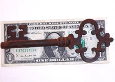 Antique Large Cast Iron Victorian Skeleton Key 