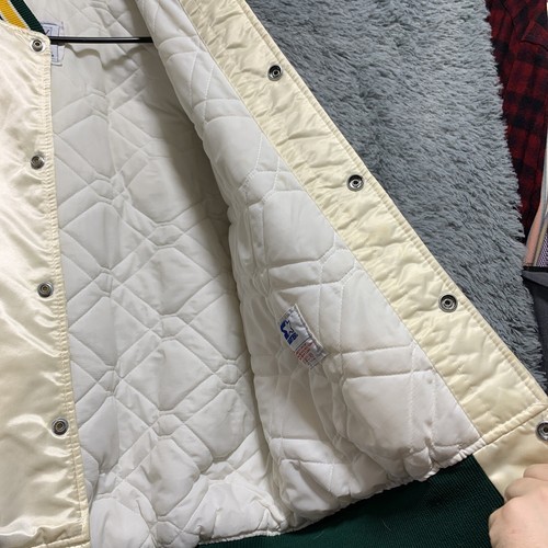 Chaqueta De Colección Años 90 Oakland Athletics A's Satén Off White por Starter Talla L ¡LEER! - Imagen 10 de 13