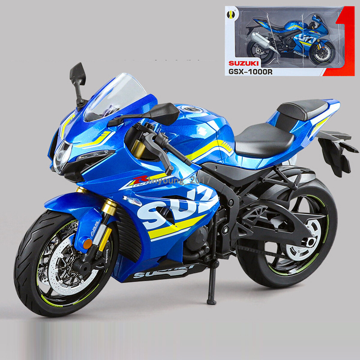1:9 Suzuki GSX-1000R Motorcycle Model Diecast Toy Vehicle