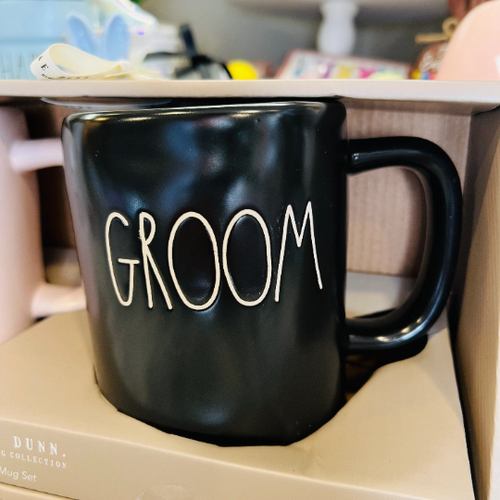 Rae Dunn Blushing Bride and Groom Ceramic Mug Set - wedding bridal shower gift - Picture 3 of 3