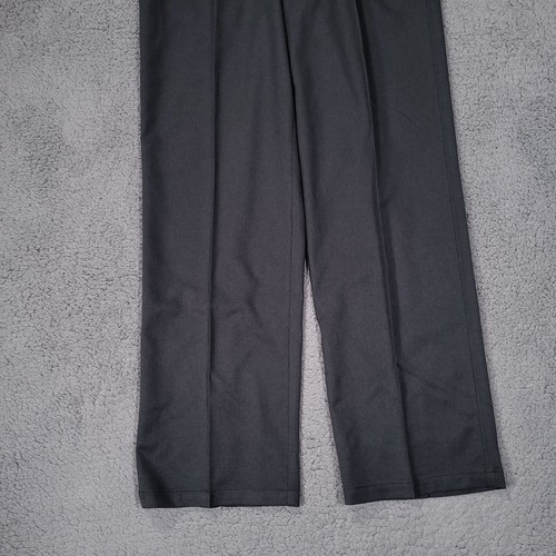 Haggar Dress Pants H26 Mens 31 Straight Leg Flat Front Gray Mid Rise Pockets - Picture 3 of 12